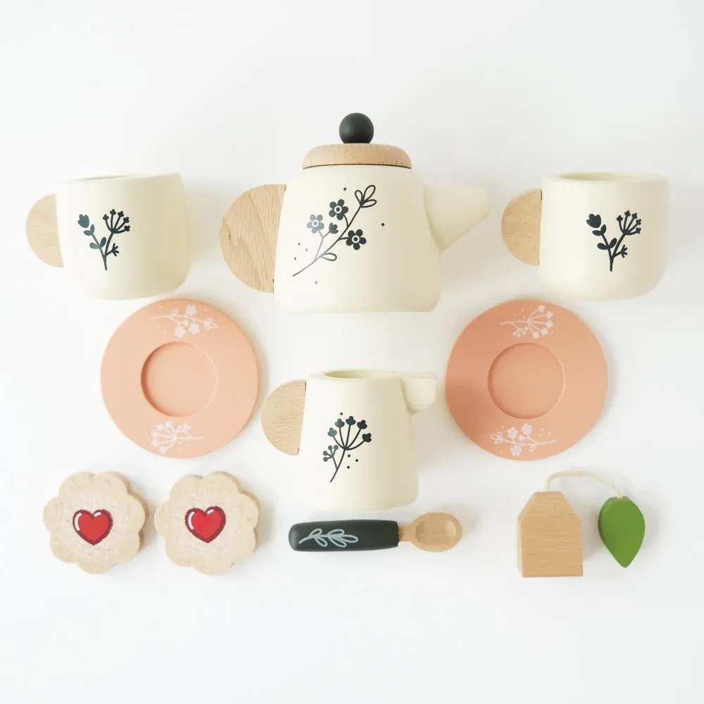 Wooden Tea Set & Tray