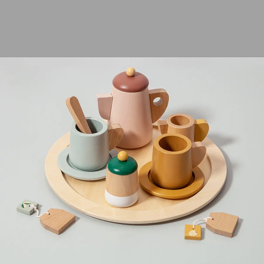 Wooden tea set