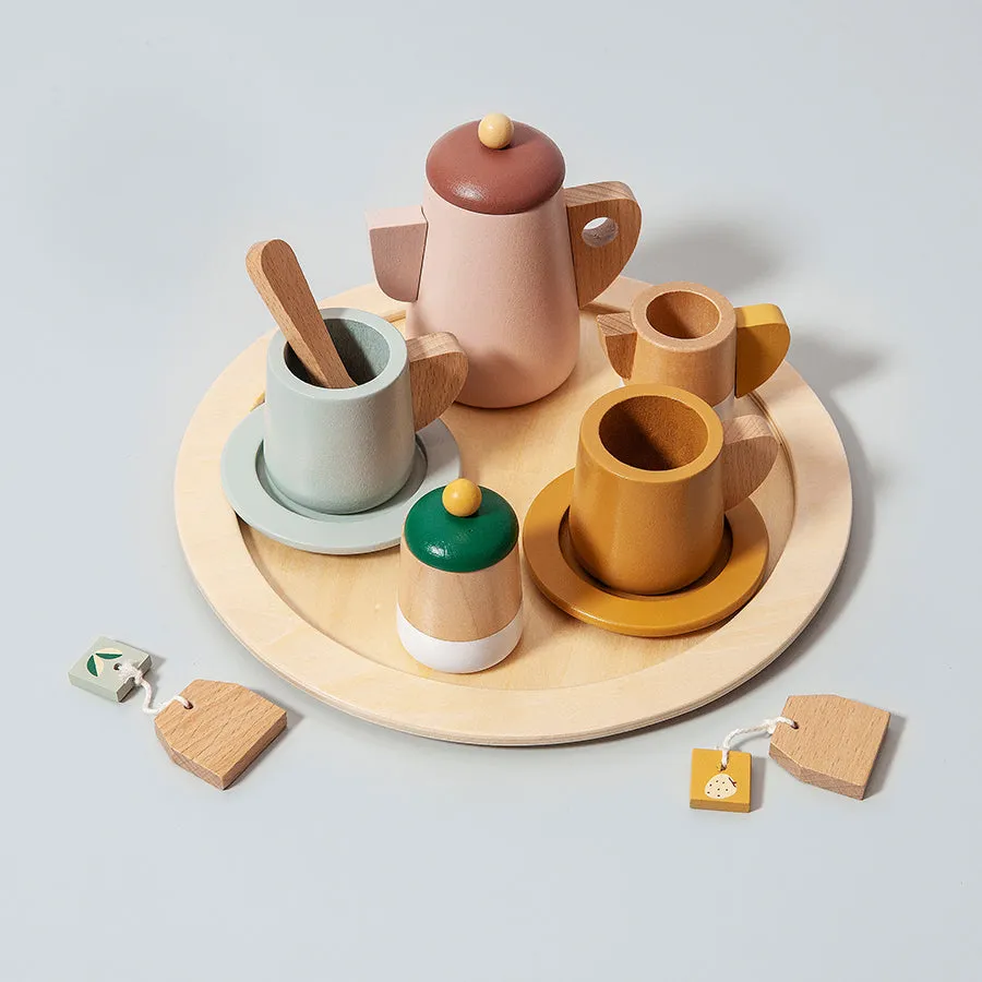 Wooden tea set