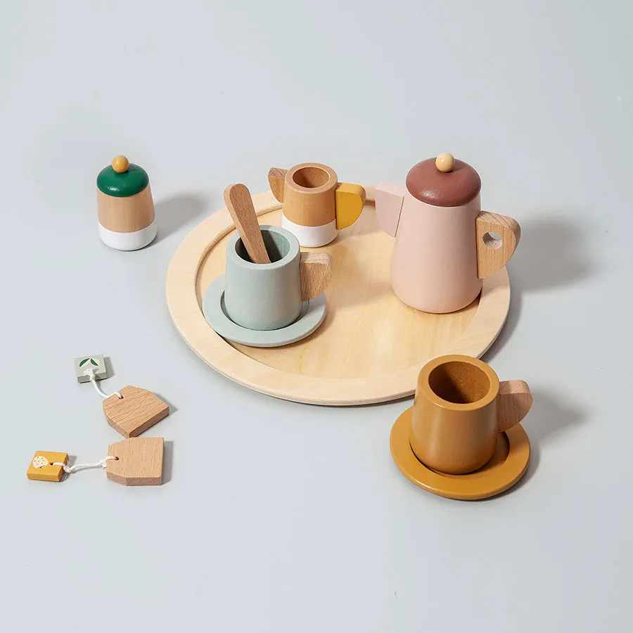 Wooden tea set