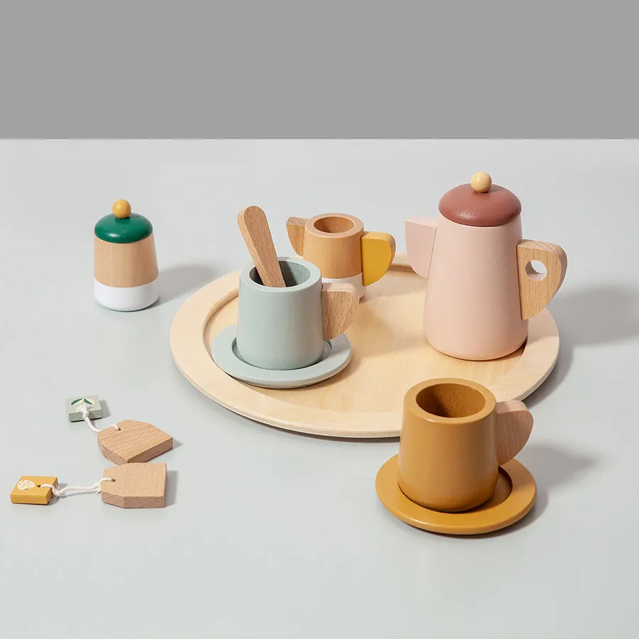 Wooden tea set